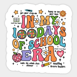 In My 100 Days of School Era, 100 Days of School, Retro 100th Day Of School Sticker